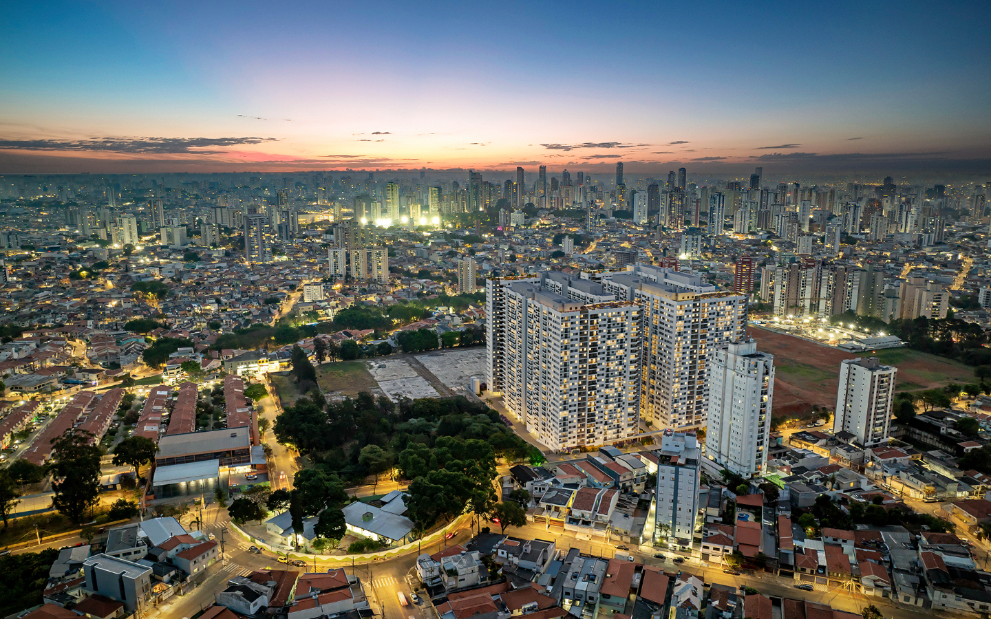 Vista aérea da Vila Carrão